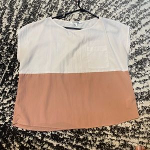 Light weight semi sheer boxy top